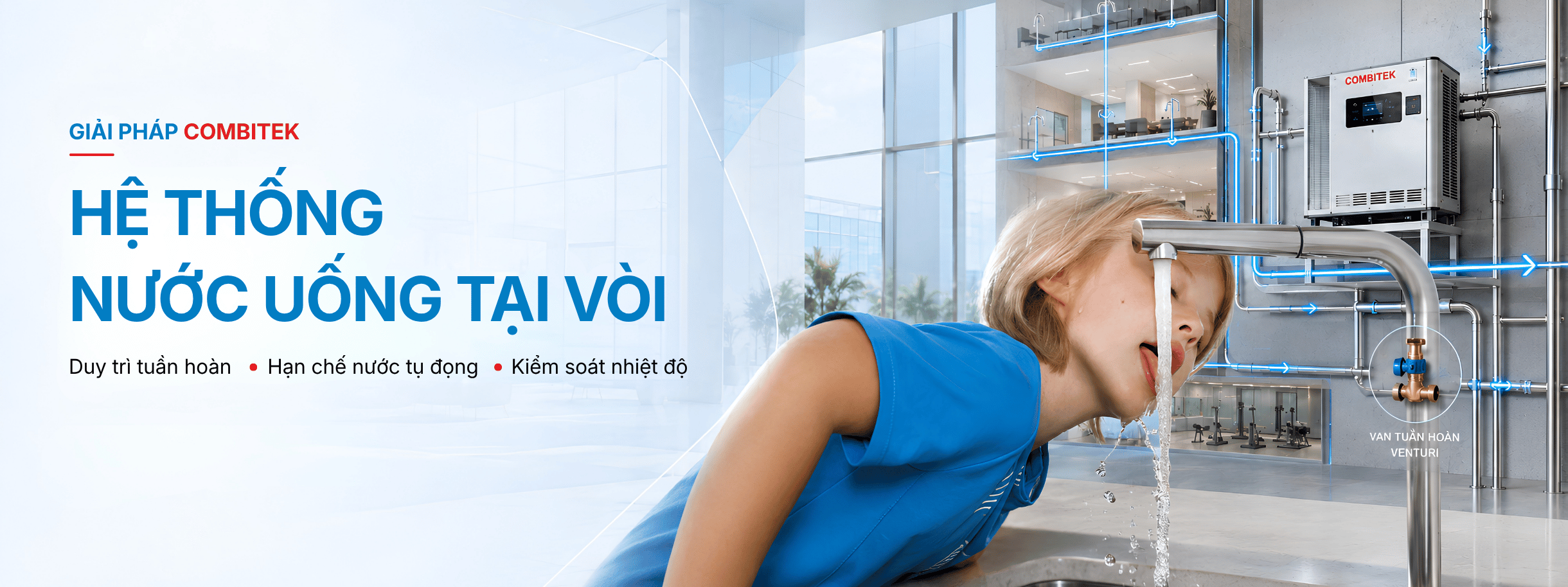 Hệ thống nước uống tại vòi