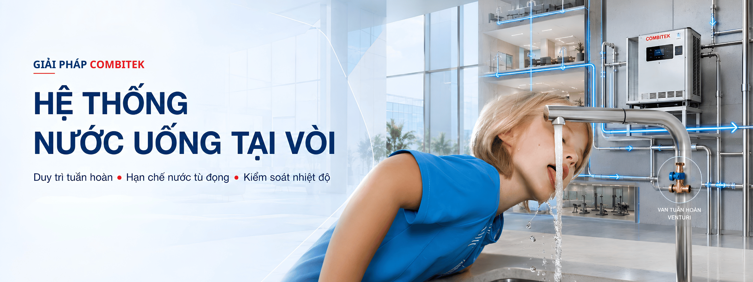 Hệ thống nước uống tại vòi